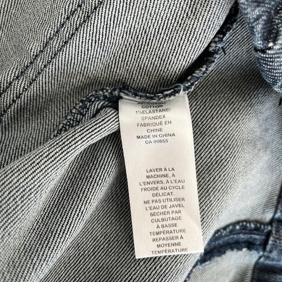 Vintage contrast jeand jacket Y2K size medium large - Picture 5 of 6